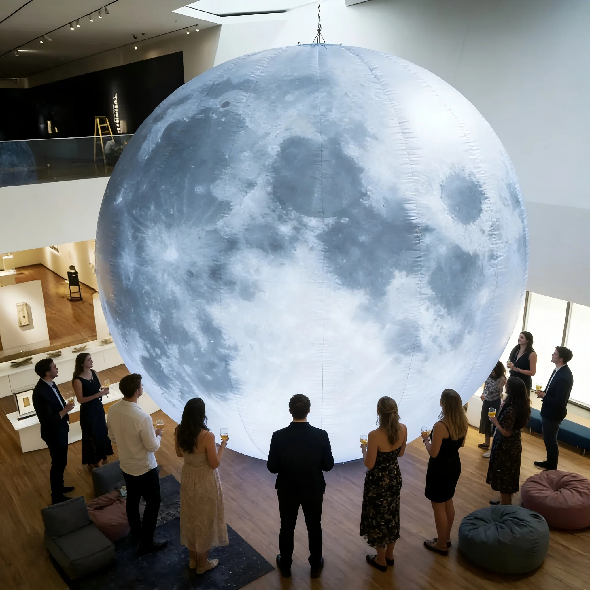 

Large PVC inflatable moon, suitable for wedding parties, shopping malls, birthday parties, openings, outdoor room decorations.