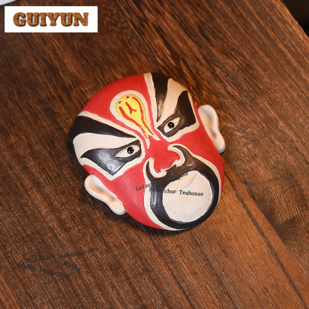 

Yixing Purple Clay Beijing Opera Facial Makeup Tea Scoop Aesthetic Household Appreciation Ladle Dahongpao Tea Ceremony Craft