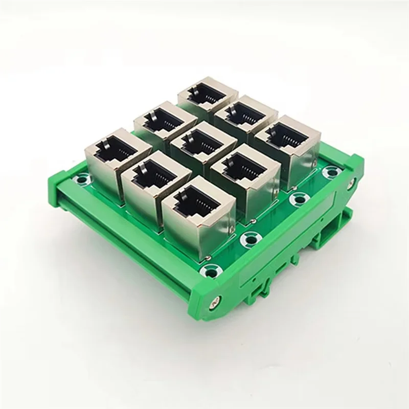 A88E-BRK8P8CSJ لوح مهايئ 9-Way Bus Breakout Board محطة كتلة، موصل DIN السكك الحديدية قابل للتركيب