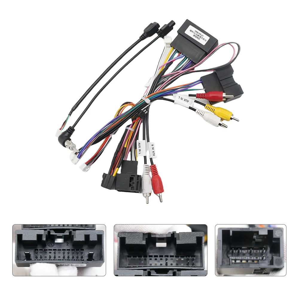 Car Audio 16PIN Android Power Cable Adapter With Canbus Box For Ford Ranger 2019-2020  MP5 DVD  Wiring Harness