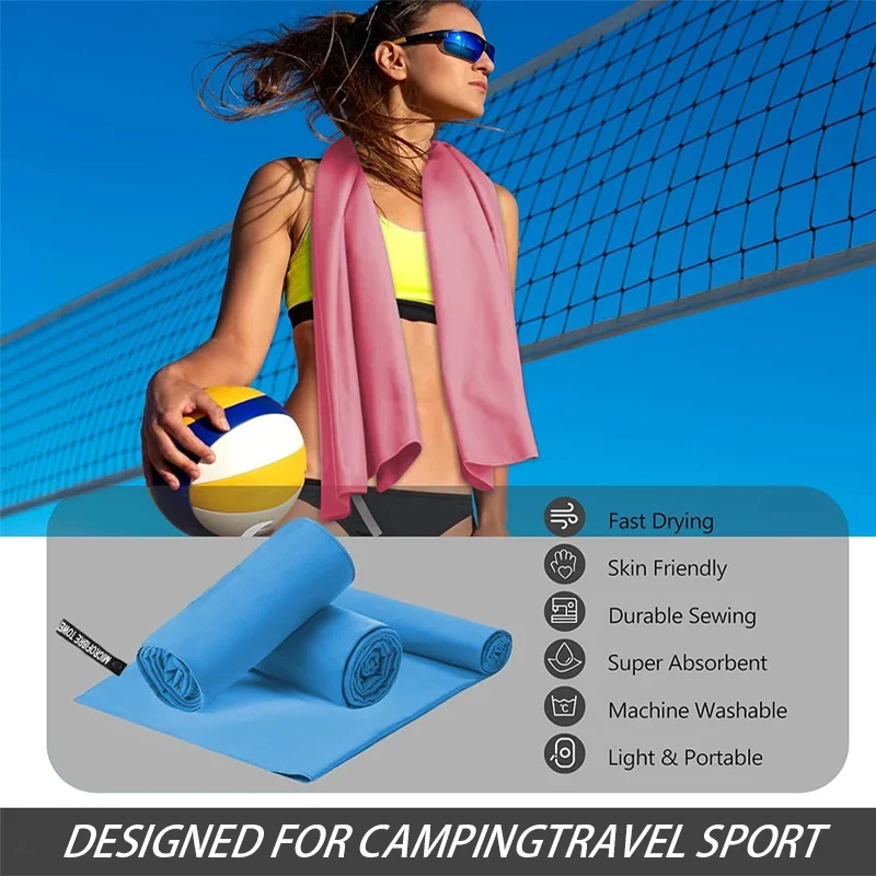 80X160 سنتيمتر ستوكات سريعة الجافة امتصاص الماء منشفة رياضية لينة مريحة تشغيل اليوغا اللياقة البدنية في الهواء الطلق التخييم التنزه مناشف الشاطئ