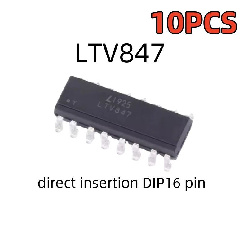 10PCS LTV-847 LTV847 PC847 PC817-4 direct insertion DIP16 pin