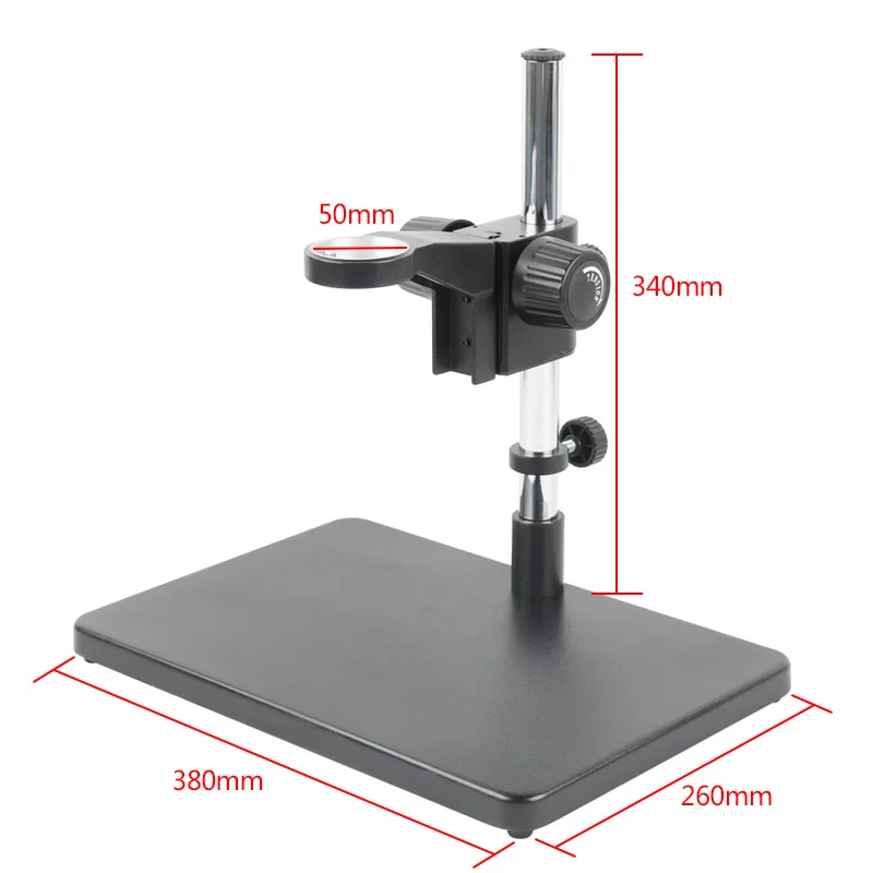 50mm Diameter Adjustable Focus Holder Industrial PCB Soldering Digital Microscope Camera Stand Desktop Base Bracket