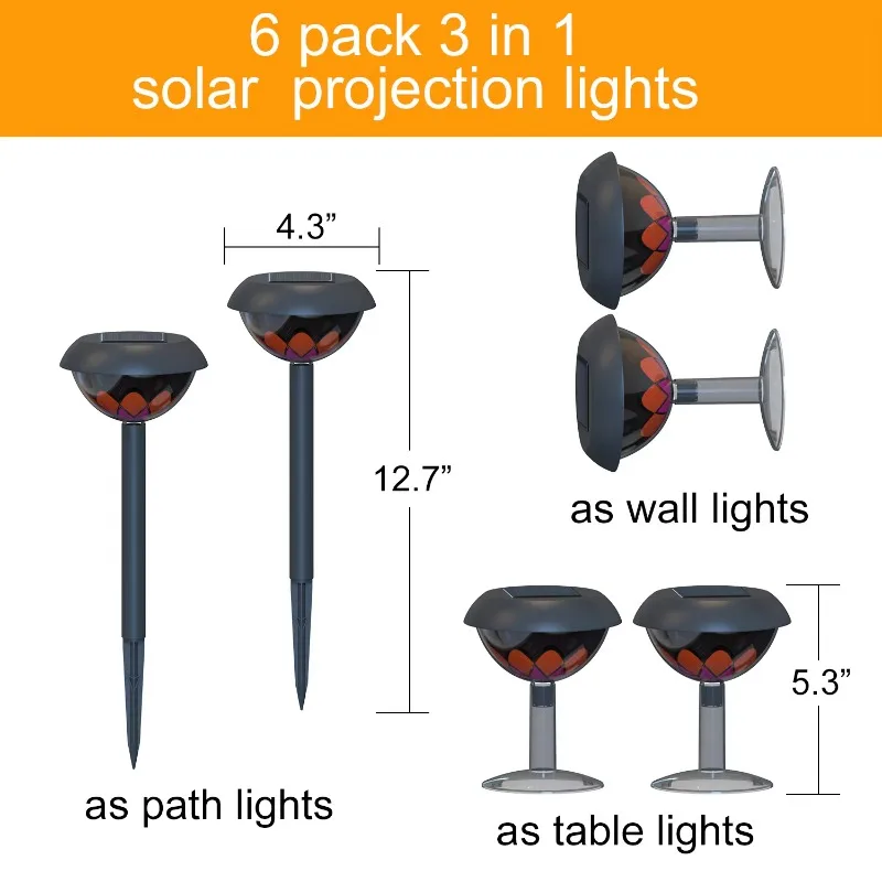 

2025 New Waterproof LED Solar Projector Light for Outdoor Decorative Lawn & Landscape Path Garden Lighting Project