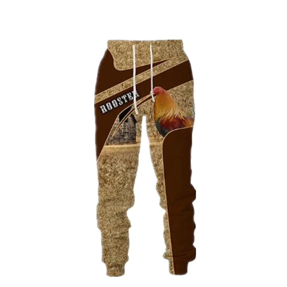 Heren Mode Jogging Broek Cool Kip Jacht Camouflage 3d Geprint Sportbroek Unisex Harajuku Straat Casual Sportbroek