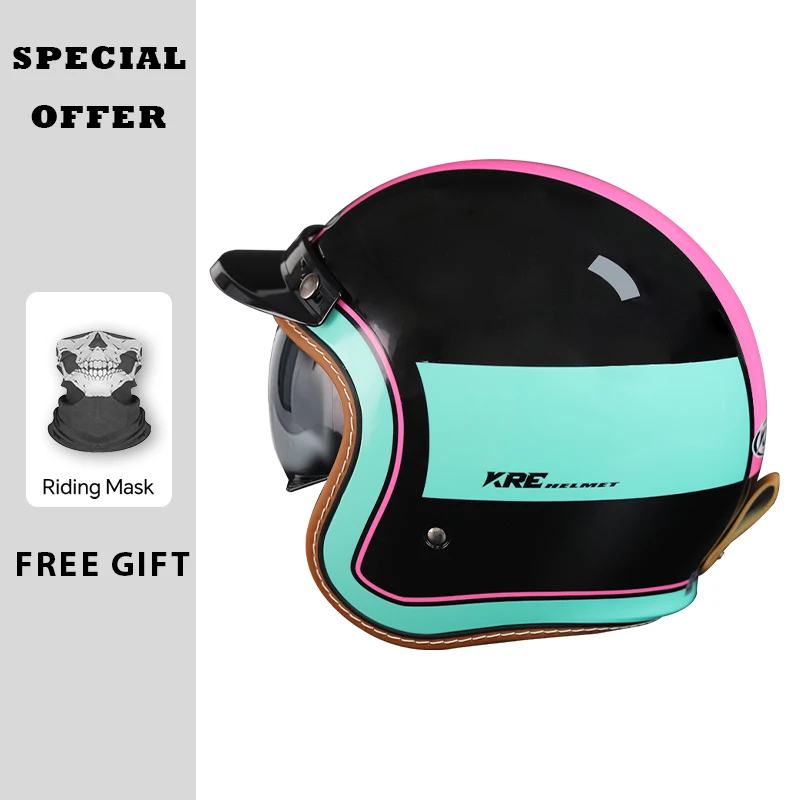 

SOMAN Open Face Motorcycle Helmets ECE DOT Approved Men Women Summer Jet Helmet Open Face Moto Helmet Electric Riding Cascos
