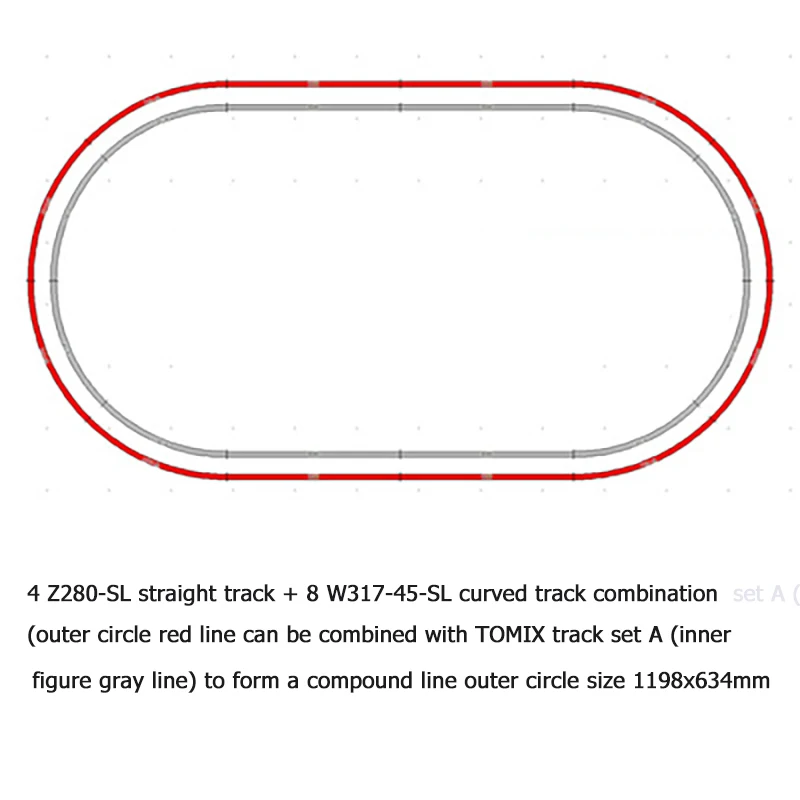 1/160 N Scale Straight Curve Track Electric High Speed City Train Railway Track Model Sets Train Track