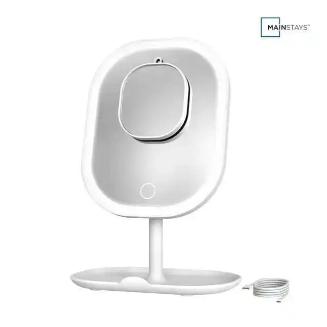 

Зеркала Светодиодное зеркало для макияжа, перезаряжаемое косметическое зеркало с подсветкой и подставкой для хранения