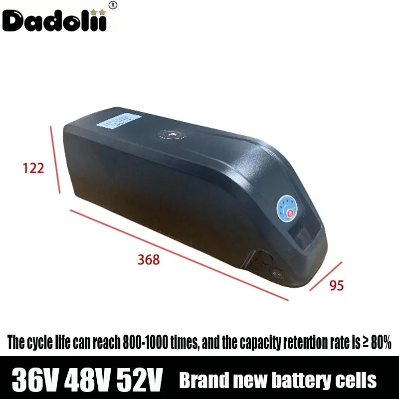 Hailong-Batterie BatBR pour Vélo Électrique, 36V, 48V, 52V, 20Ah, 24Ah, Mountain Bicycle, 18650, 21700, 1000, 750W, Bafang 500W,