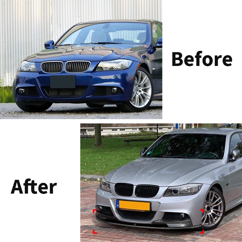 For BMW 3 Series E90 E91 2009-2012 Car Front Bumper Lower Lip Splitter Diffuser Body Kit Spoiler Bumper Body kit Protector Parts - view 2