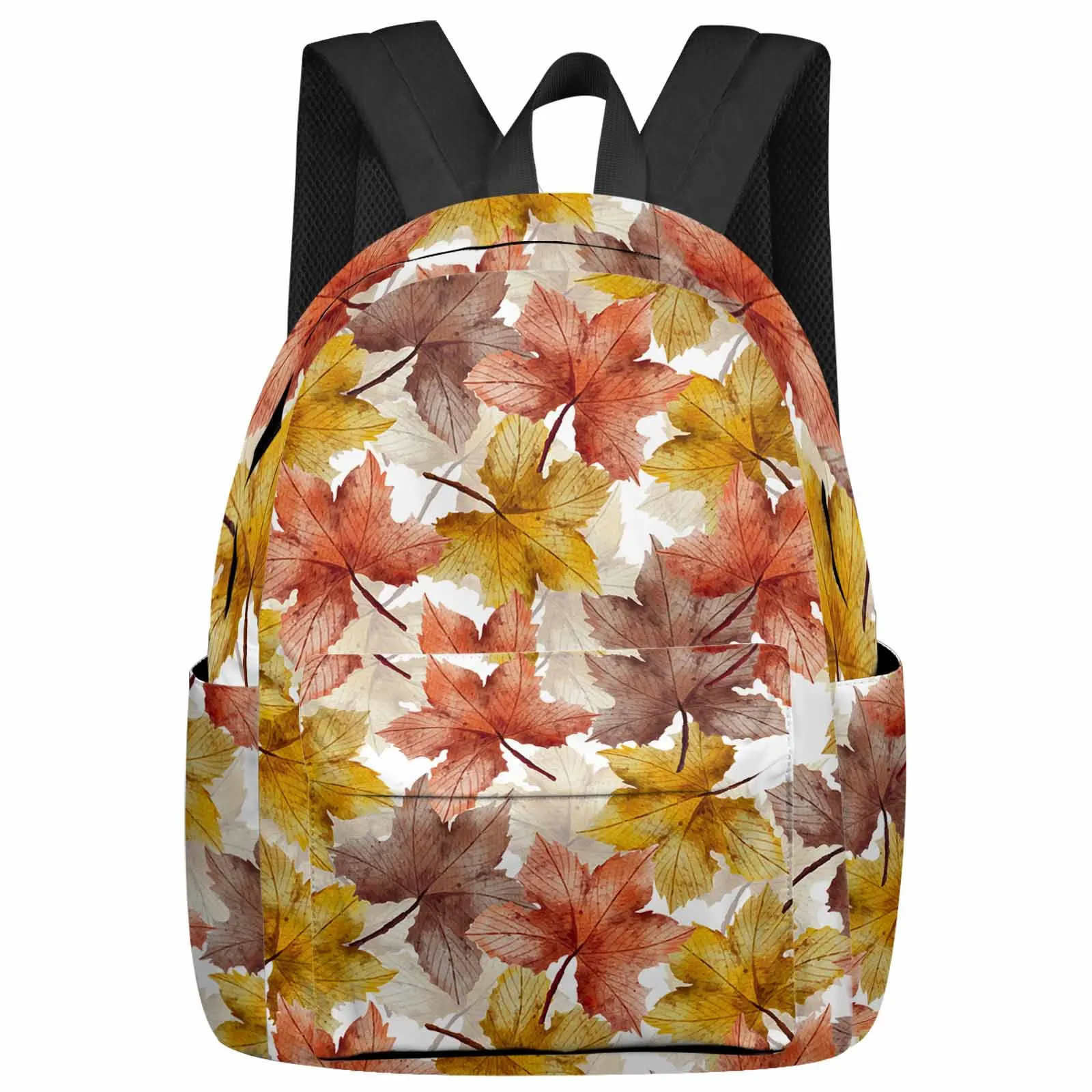 

Autumn Maple Leaf Falling Leaves Backpacks Custom Student School Bags Laptop Backpack Men Women Female Travel Mochila