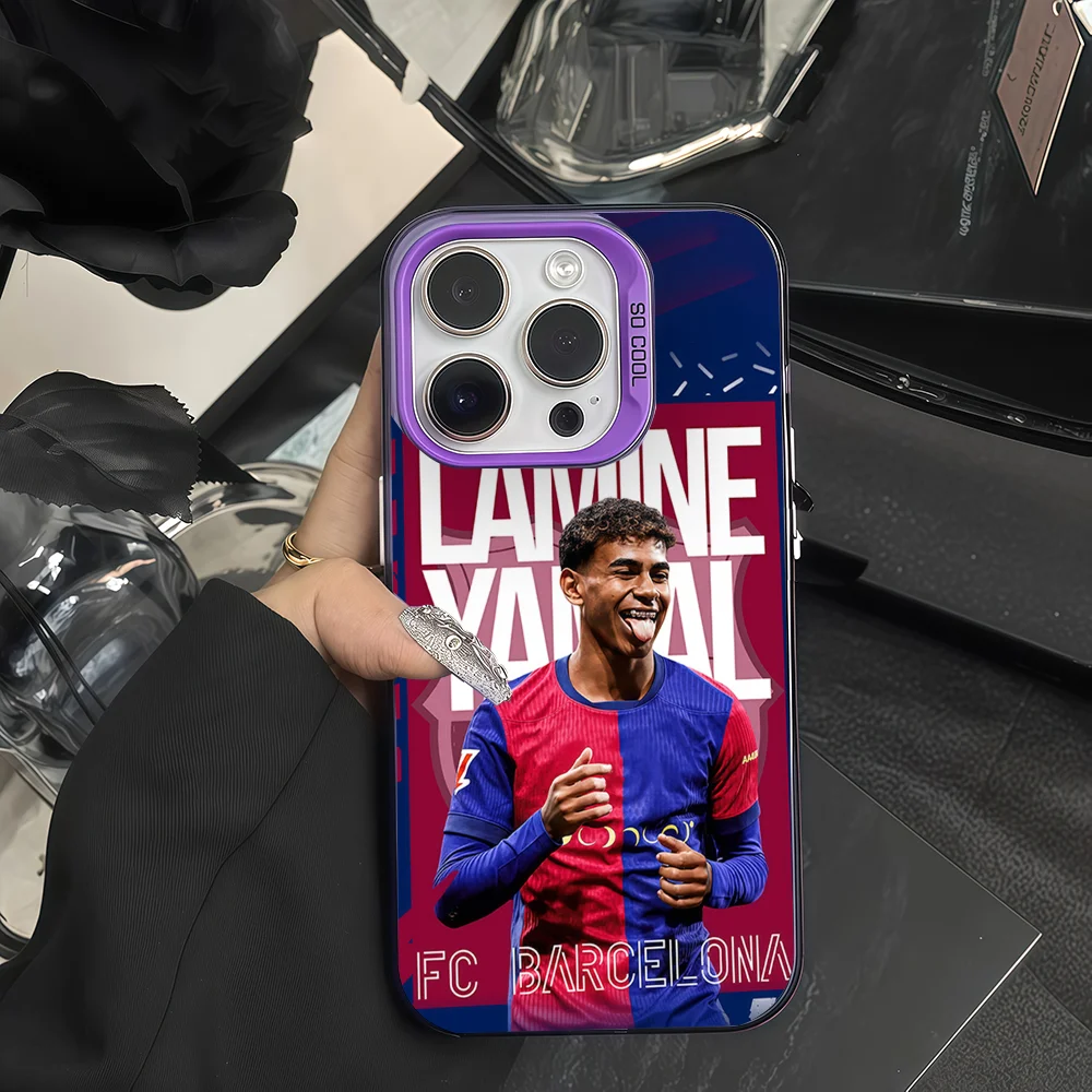 เคสโทรศัพท์ลายดาวฟุตบอล สำหรับ Samsung S25 S24 S23 A07 A17 A06 4G 5G ป้องกันแบบ IMD สีสันสดใส ลาย L-lamine Y-yamal