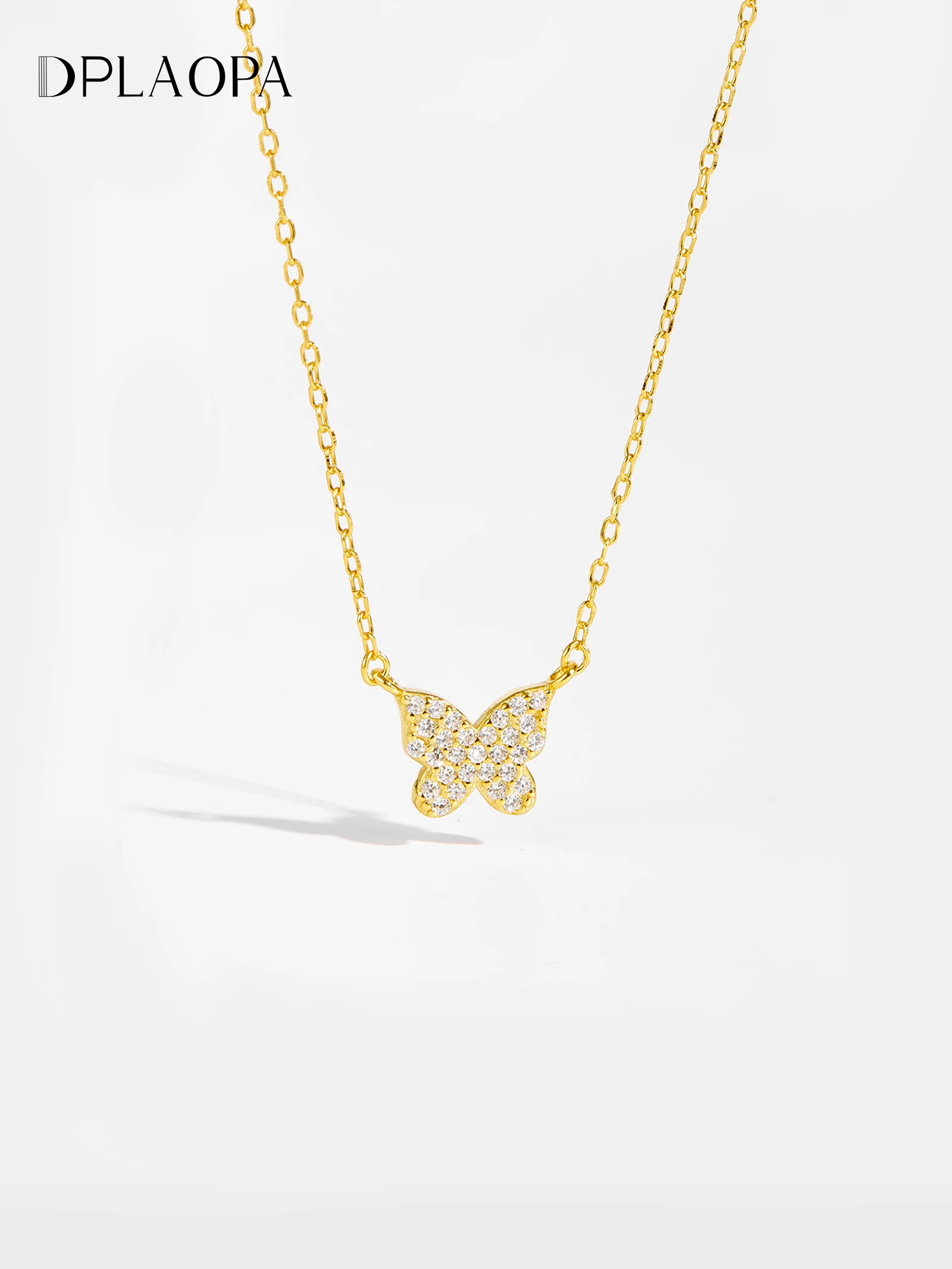 

DPLAOPA Women 925 Sterling Silver CZ Zircon Butterfly Pendant Necklace 2024 Luxury Fine Fashion Anniversary Gift Wedding Jewelry