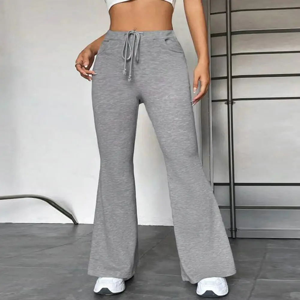 Pantalon de survêtement gris décontracté pour femme, jambe large, jogging noir, classique, baggy, streetwear, sport féminin, tout match, fitness, yoga, long fjgy