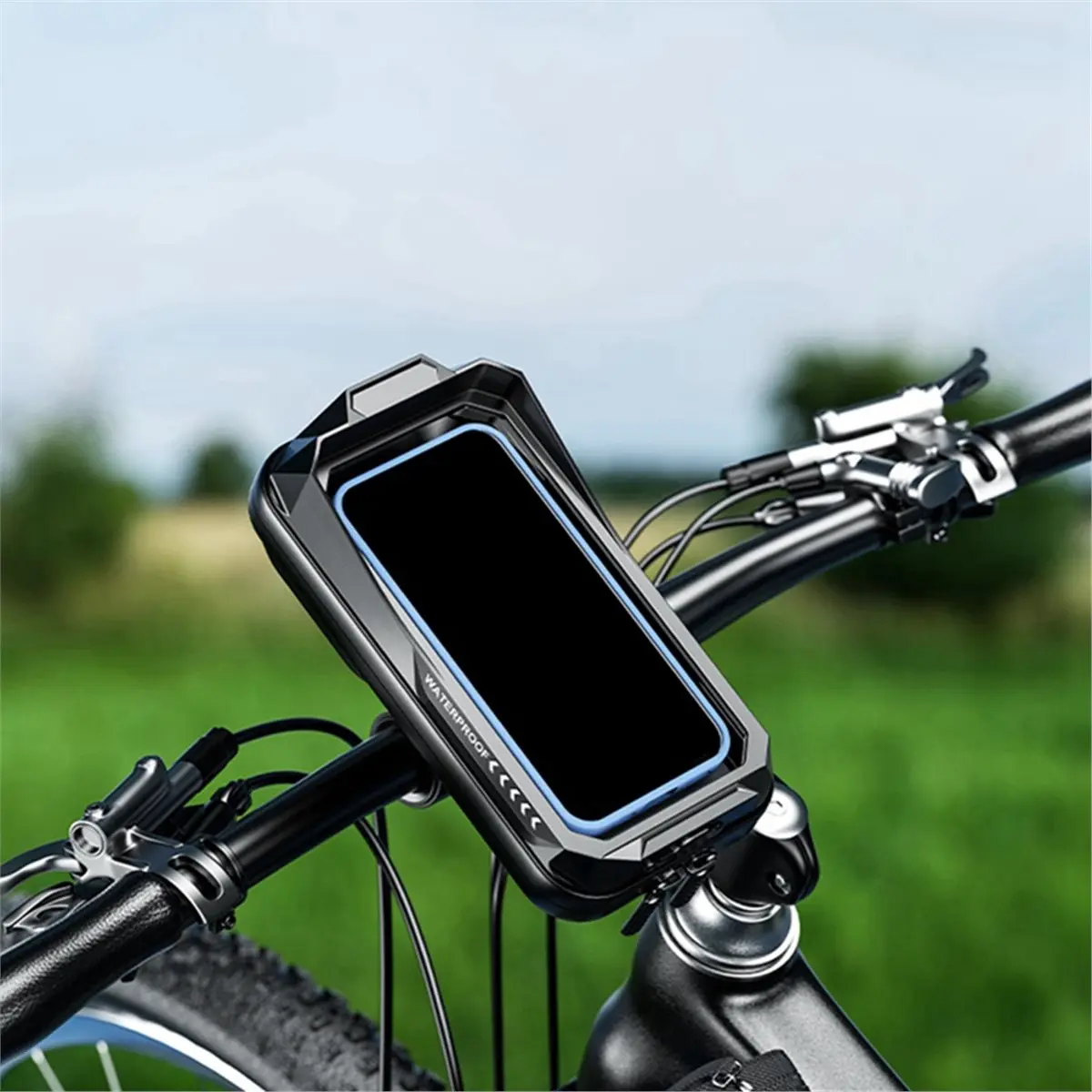 

X07A Waterproof Bike Phone Case Universal Motorcycle Handlebar Phone Holder Stand Motorbike Scooter Cell Phone Mount Bracket