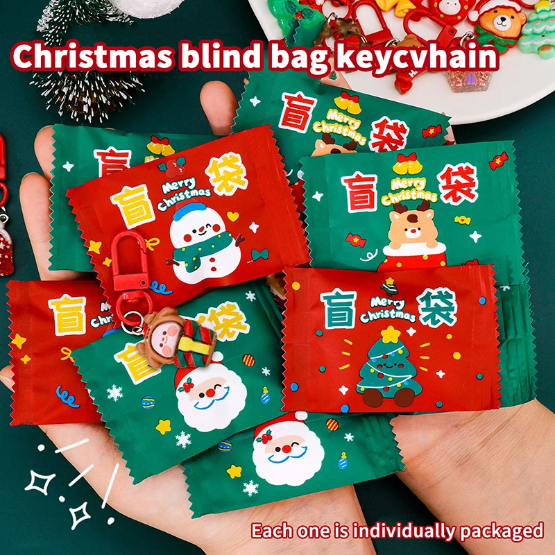 Accessori speciali portachiavi natalizi per borse cieche; Ideale per decorazioni per zaini per studenti e regali a sorpresa.