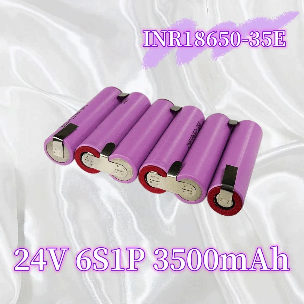 7.4V-24v 3.5Ah series connection 18650 battery pack, INR18650-35E 3500mAh 24v screwdriver  customized battery