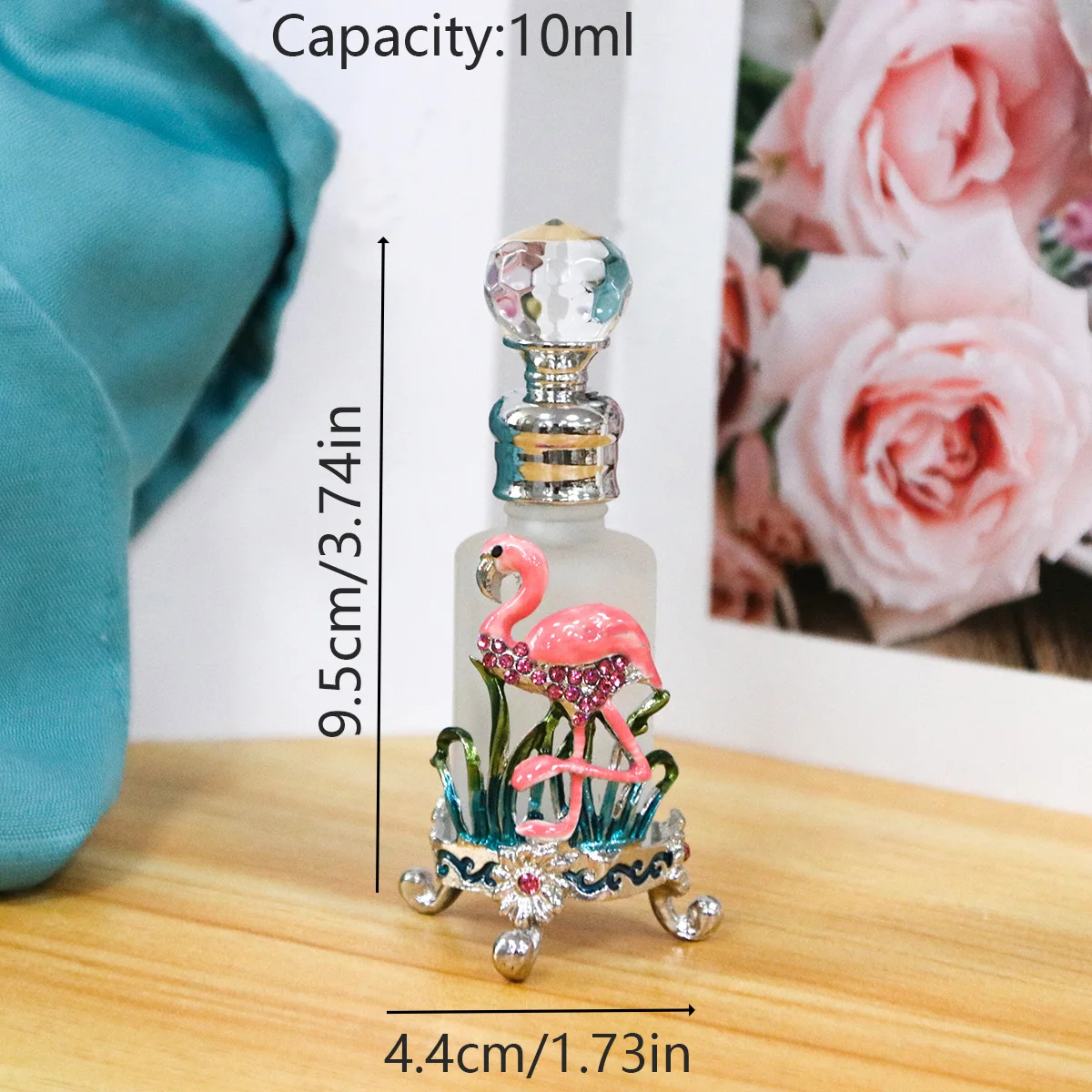 12ml Metal Flamingo Bird Animal Perfume Bottles Essential 0il Glass Refillable Attar Bottle Factory Outlet #81123