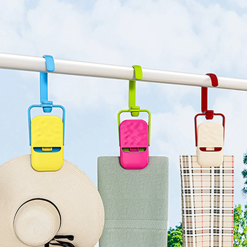 مشبك تخزين متعدد الوظائف للقبعات المنزلية، تثبيت الملابس، مقاوم للرياح، مكبر، ملابس داخلية واسعة، جوارب، مشبك تجفيف