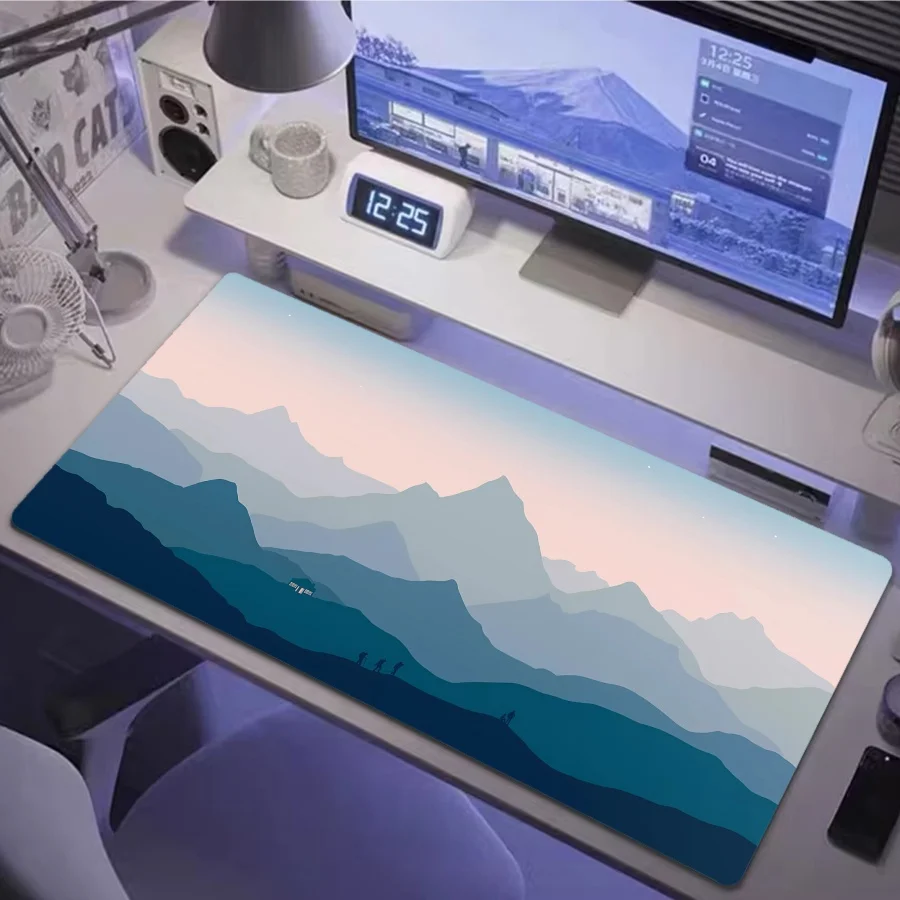 

Большой коврик для мыши с пейзажным рисунком, белый, XXL, для геймеров, для компьютерного стола, для игровой конфигурации ПК