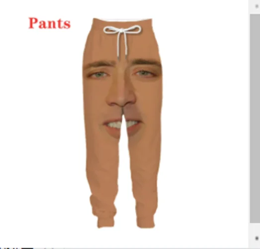 New 3D Printing Hot Famous Actor Nicolas Cage Fashion Men Women Tracksuits Crewneck Hip Hop Pants  Plus Size S-7XL streetwear