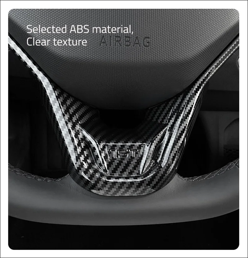 Car Steering Wheel Button Frame For VW ID.3 ID3 2021 2022 2023 Decoration Trim Carbon Fiber Stickers Styling