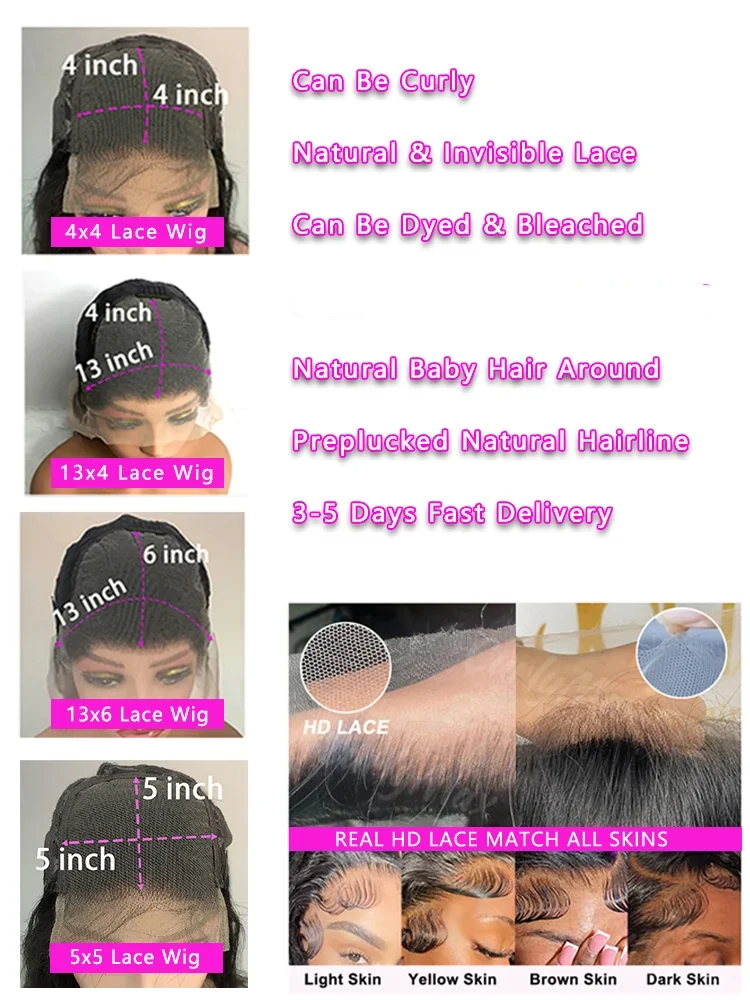 13x6 HD Lace Front Wig Human Hair Wig 30 Inch 13x4 Lace Frontal Wig Chocolate Brown Colored Brazilian Body Wave Human Hair Wigs  image 6