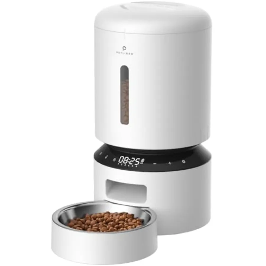 Automatic Cat Feeder, Automatic Dog Food Dispenser with Freshness Preservation, 5L Timed Pet Feeders for Dry Food, Up to 6 Meal