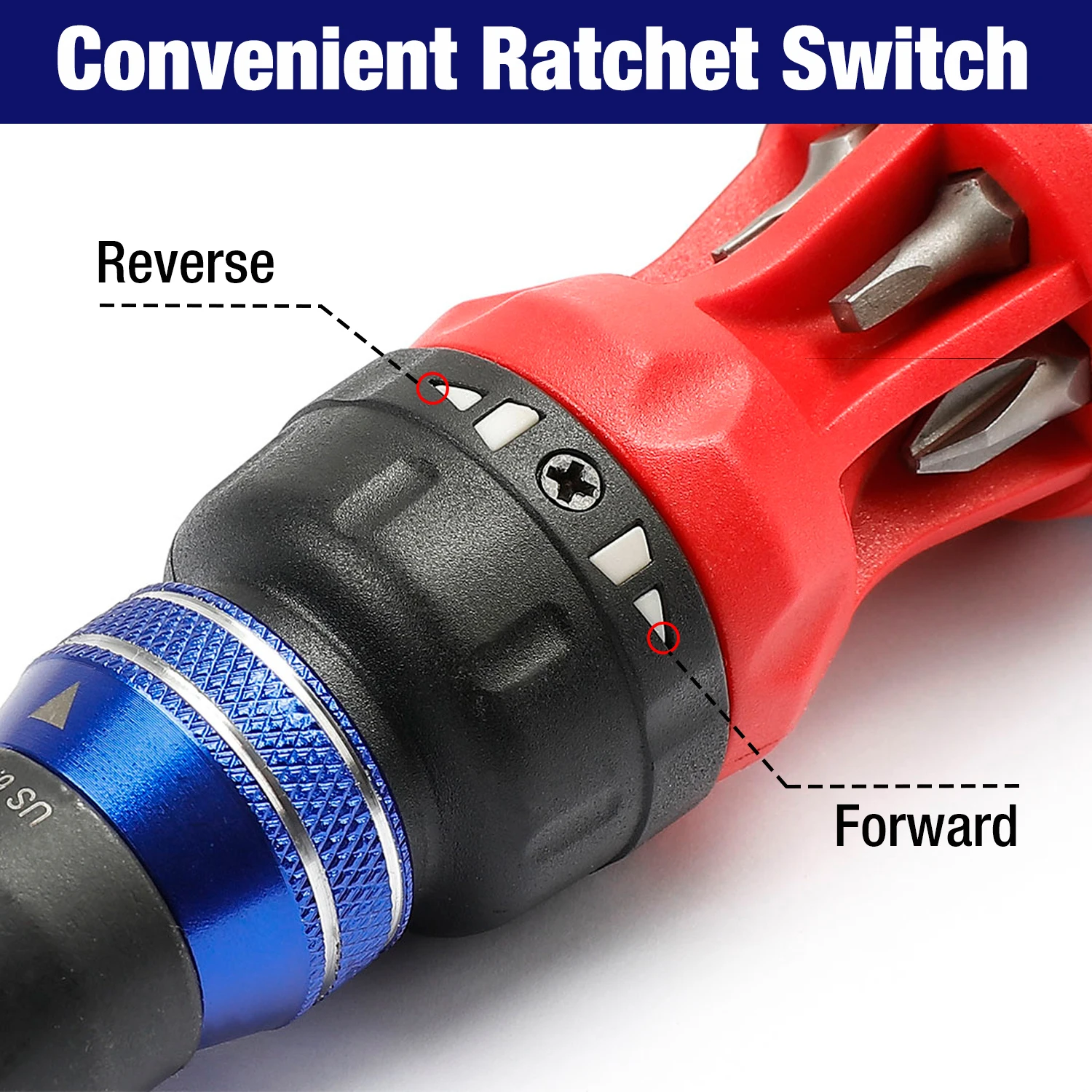 WORKPRO 12 in 1 Ratcheting Screwdriver Slotted Phillips torx Screwdriver Kit With Quick Load Mechanism Screwdrivers S2 Bits