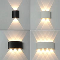 Led Wall Lamp outdoor Stair Light Fixture Bedside Loft Living Room Up Down Home Hallway Lampada With Motion Sensor  4W 6W 8W 10W