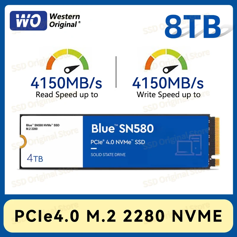 Disco duro interno para ordenador portátil, unidad de estado sólido SSD SN580, 1TB, 2TB, 4TB, 8TB, PCIe 2024x4, M.2 5,0, para PC de escritorio, PS4, PS5, novedad de 2280