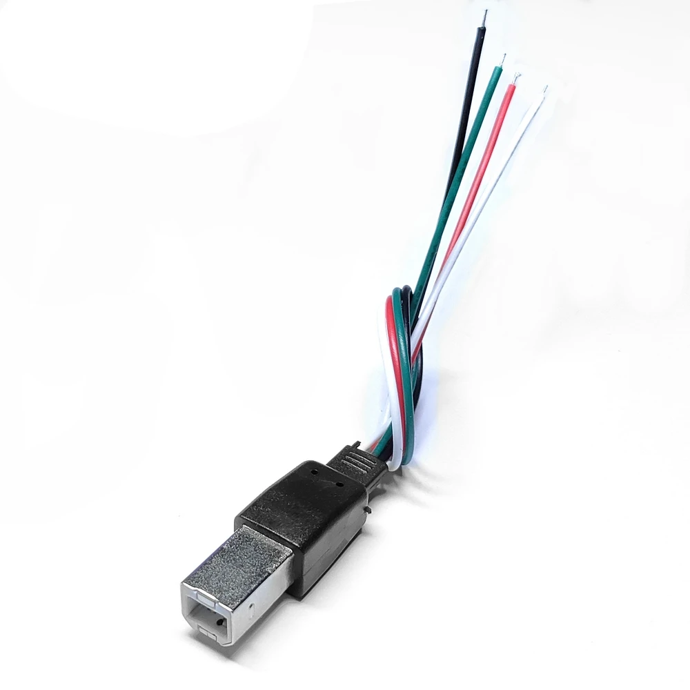 Printer Data Cable, DIY Processing Welding Connection Cable, cabo de impressão USB, adequado para HP, irmão, Epson, etc, 15cm