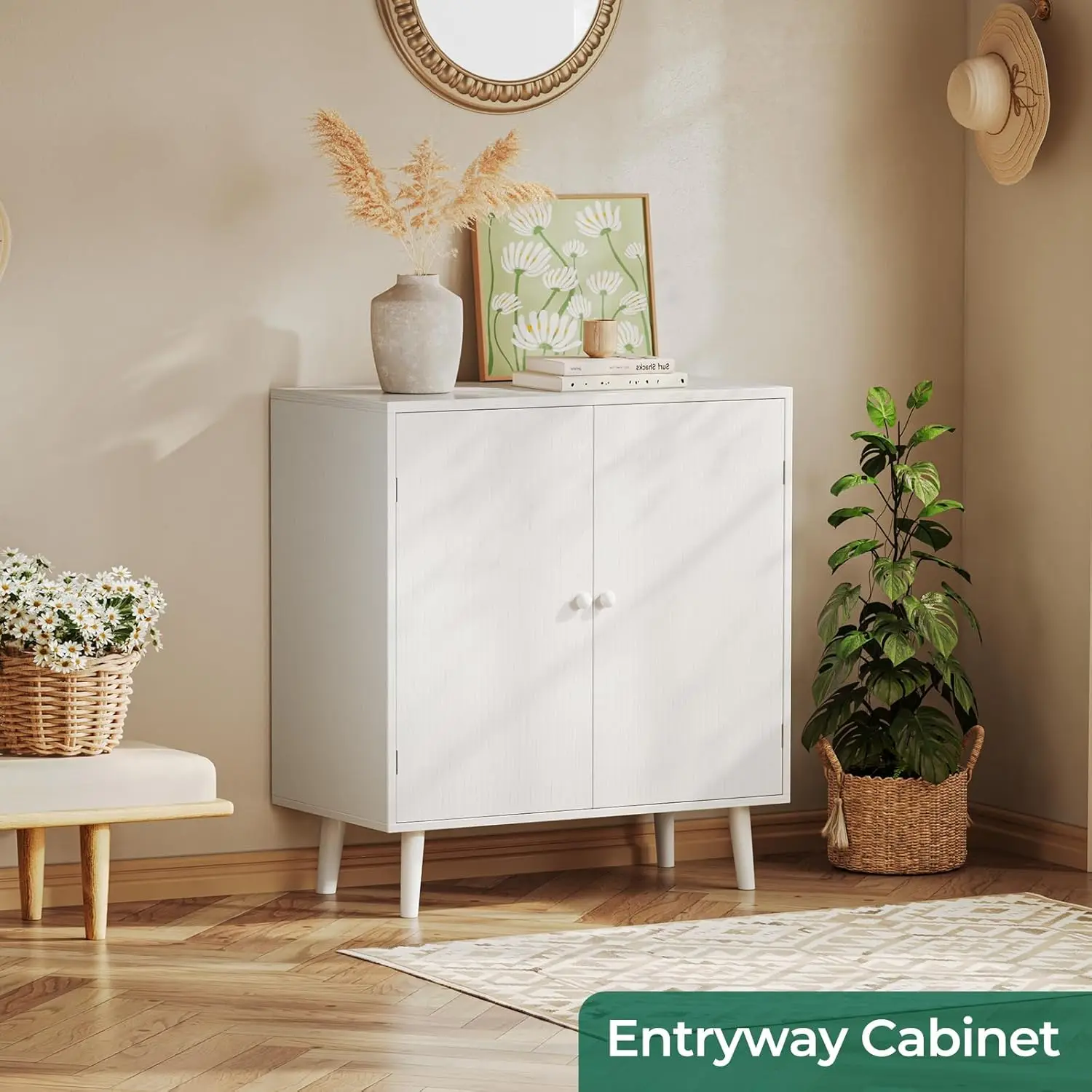 

Storage Cabinet with 2 Doors,Sideboard Cabinet Accent Cabinet, for Kitchen, Entryway, Living Room