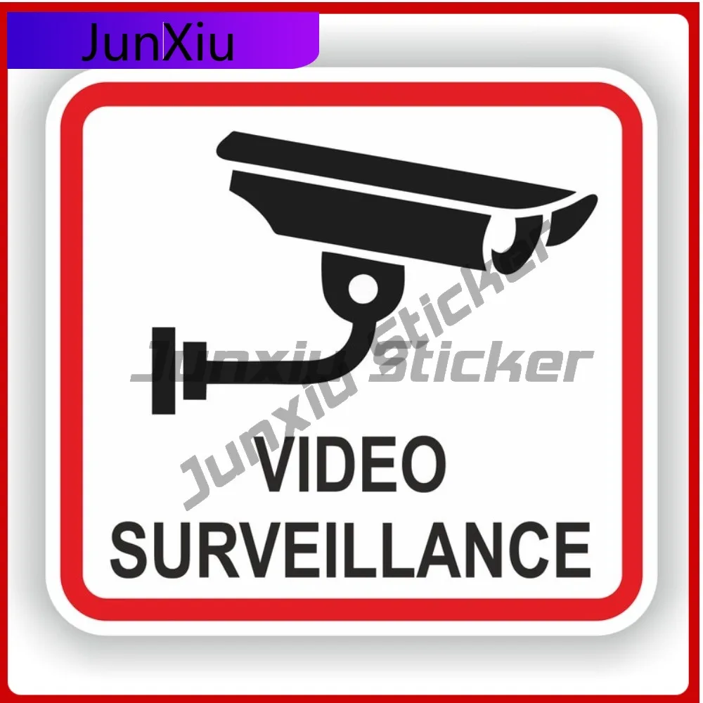 

Video Surveillance Emblem Sticker Scratch-proof Vinyl Decals Decorative Car Bumper Moto Scratch Cover With Sticker Decoration