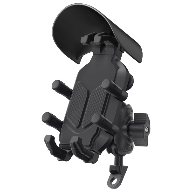 U55C All Metal Motorcycle Phone Clamp With Silicone Padding For Device Protections