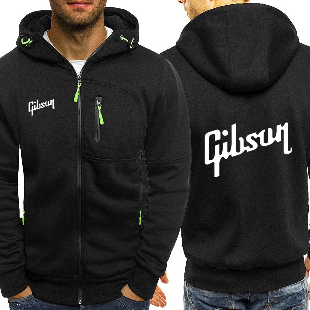 2024 New Gibson Men Spring and Autumn Tri-color Hooded Jacket Spring Autumn Men's Comfortable and Leisure Slim-fit Versatile Top