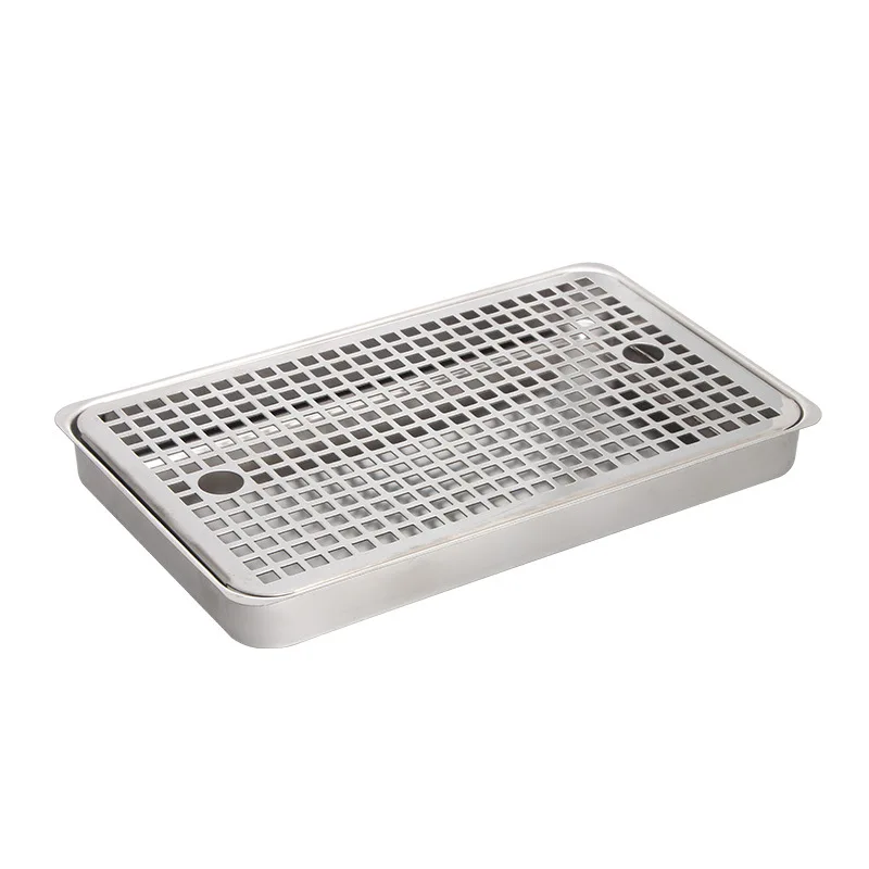 

304 stainless steel drain water filter tray bar wine column drip tray bar 30cm rectangular tray