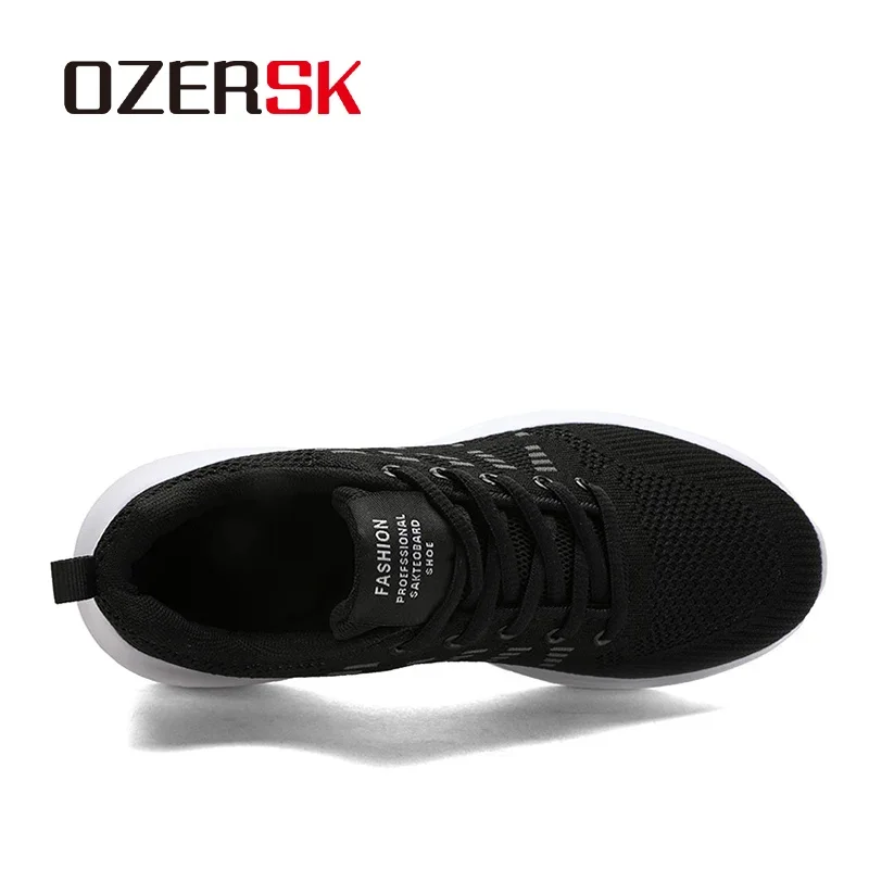 OZERSK New Women's Casual Shoes Mesh Breathable Lightweight Lace Up Ladies MD Sole Shoes Big Size 35-41