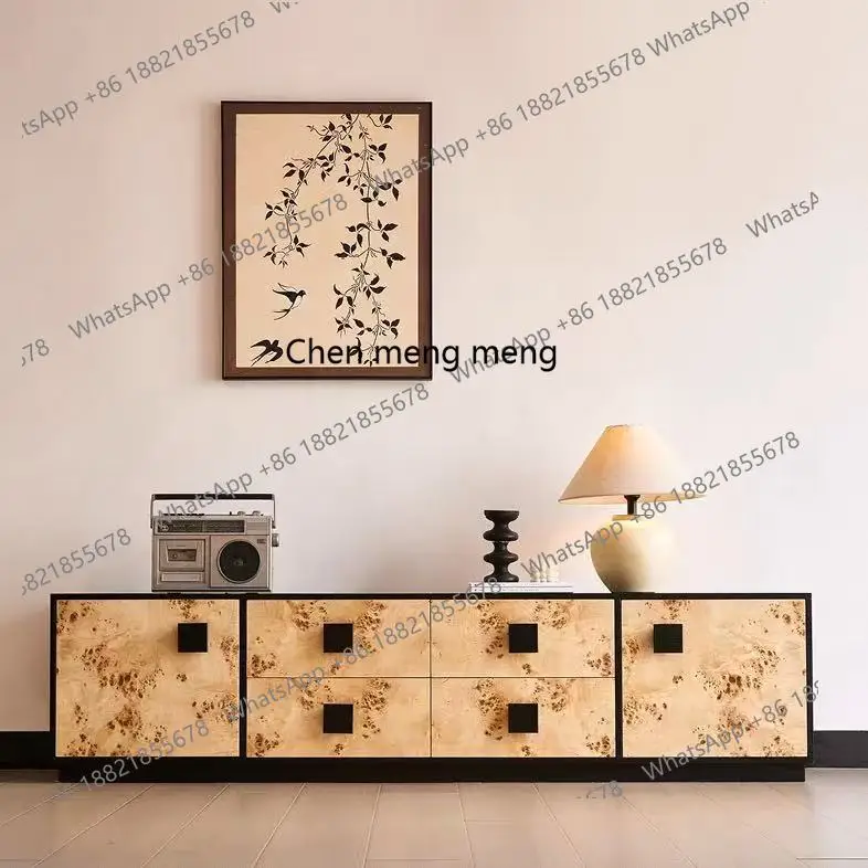 

Medieval solid wood, TV cabinet, locker, simple modern retro living room, storage cabinet