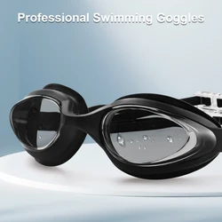 Professionelle Schwimmbrille, Anti-Fog-Tauchbrille, wasserdicht, verstellbar, Silikon-Schwimmbrille, Unterwasser-Freitauchbrille