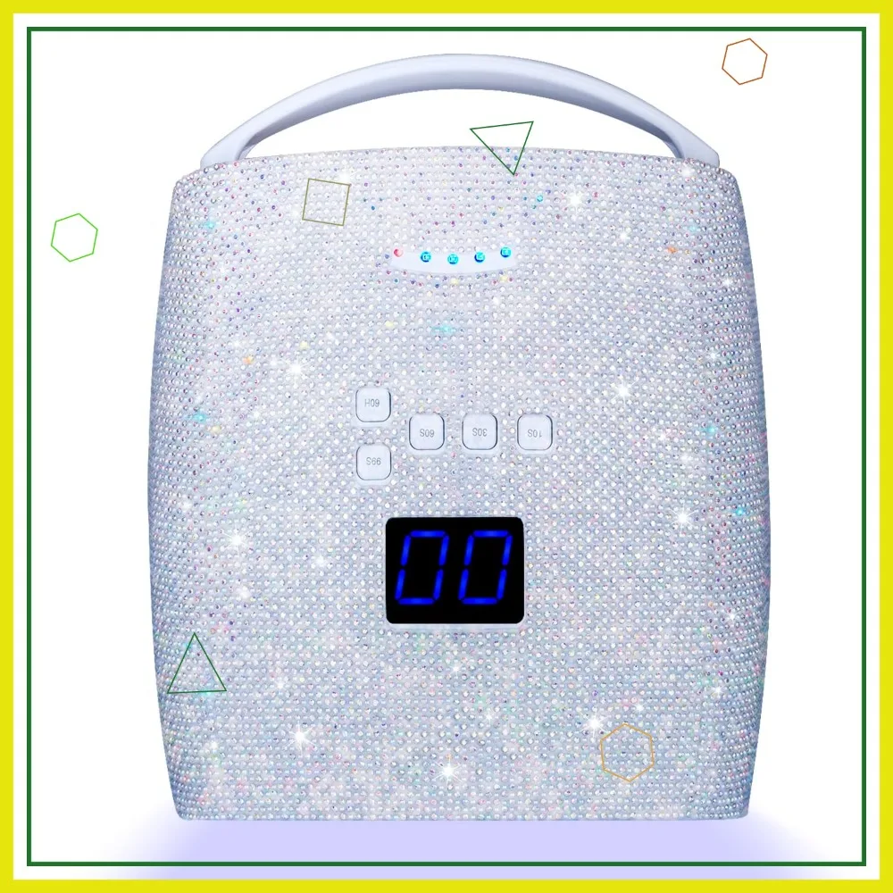 

48W Cordless UV LED Nail Lamp, Rechargeable Gel Nail Dryer with Handle for Home and Salon