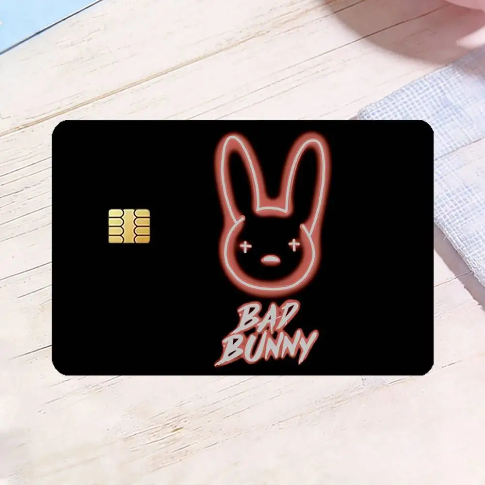 Bad Bunny HD Waterproof Card Skins Protective Stickers for Credit Bank Game Cards