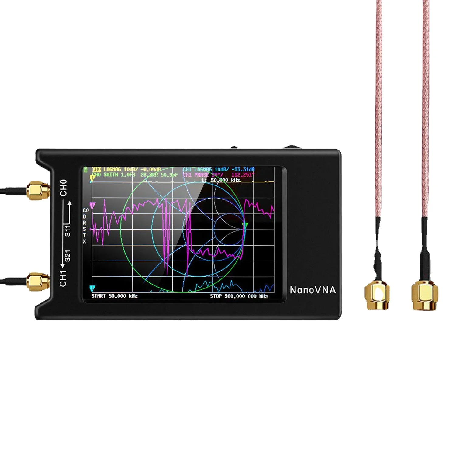 4-inch NanoVNA-H4 vector network analyzer antenna analyzer shortwave MF HF VHF UHF