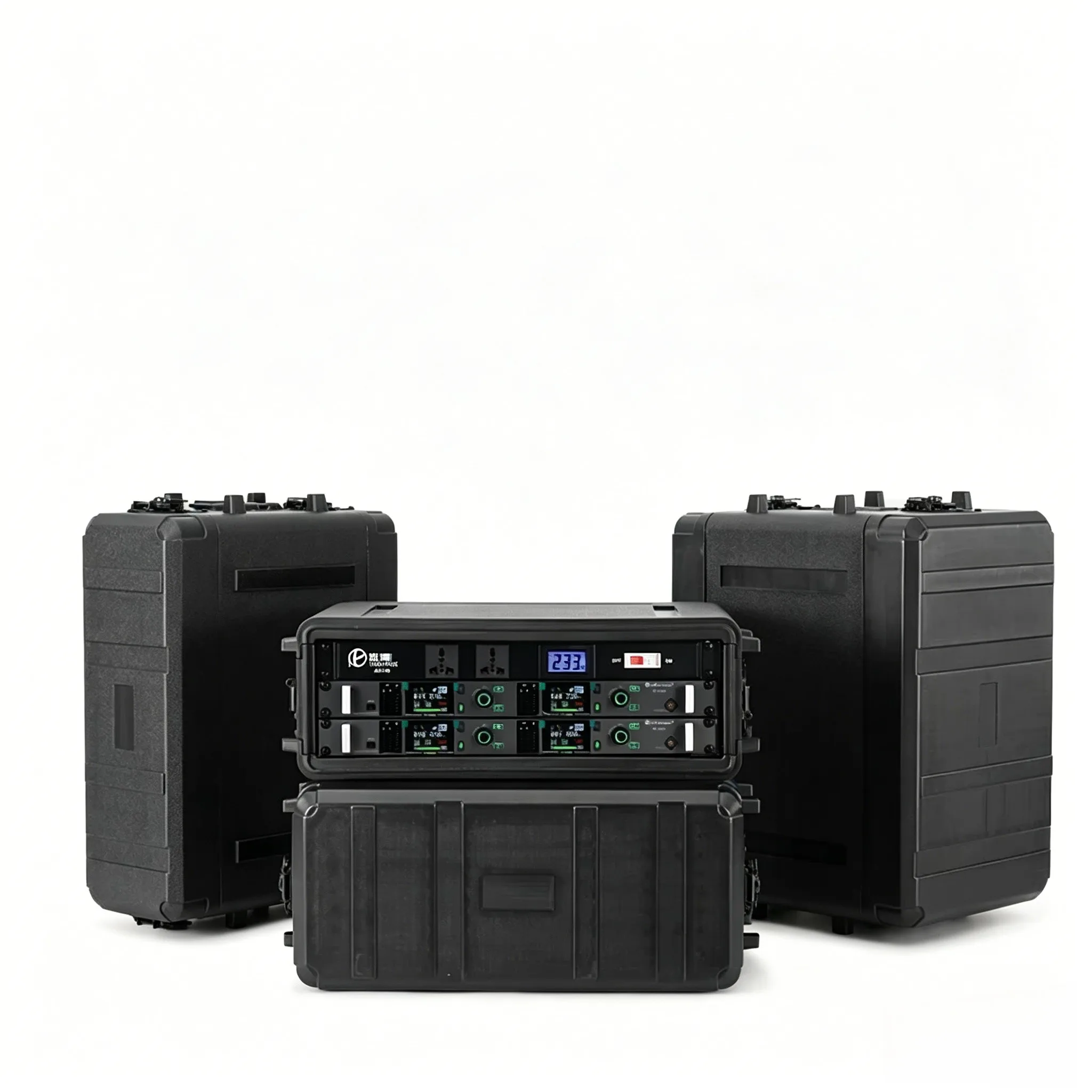 Affordable 2U Rack Case Lockable 10.2in Deep 3-Space Flight Case for in Pro Audio Equipment Microphone Case Speaker Box U Box