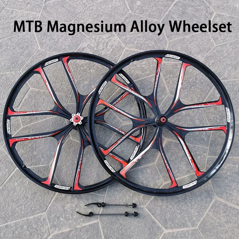 MTB Disc Brake 27.5 Inch 26 Inch Magnesium Alloy 10 Spokes Wheelset Mountain Bike Cassette Hub Wheel Rim Bicycle