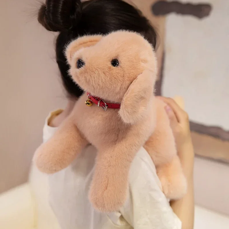 Simulação labrador cão brinquedo de pelúcia recheado realista golden retriever animais filhote de cachorro boneca fofinho travesseiro presente aniversário natal