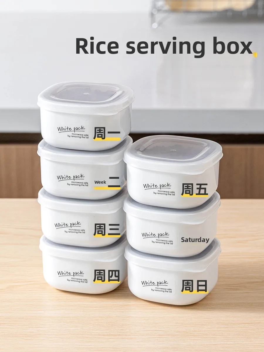 

Качественный пластиковый контейнер для еды с рисом, раздельное хранение, для ланча, с контролем количества жира...