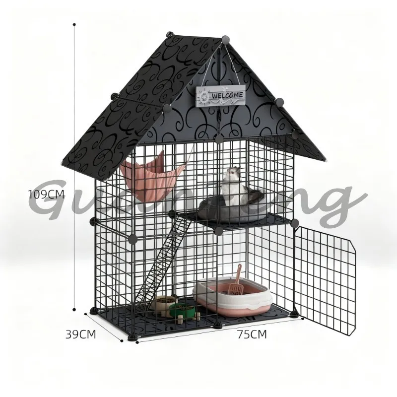 Multi-Storey  Cat Cage House, New Indoor Pet Cat Enclosure for Household and Veterinary Clinic