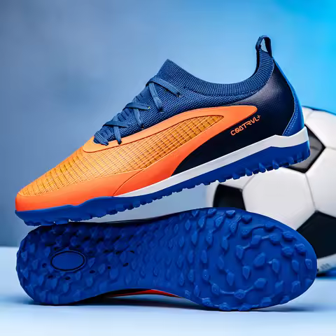New Men Football Boots Non Slip Soccer Shoes Sport Outdoor Cleats Breathable Adult Long Spikes Training Boys Match Comfortable