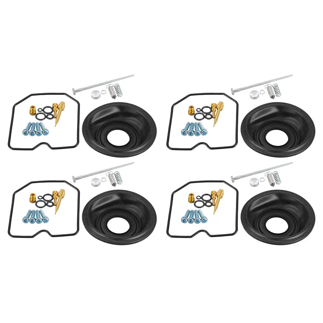 

4 Sets Motorcycle Carburetor Carb Repair Rebuild Kit Diaphragm Fit For Kawasaki EN500 Vulcan 500 1996-2009